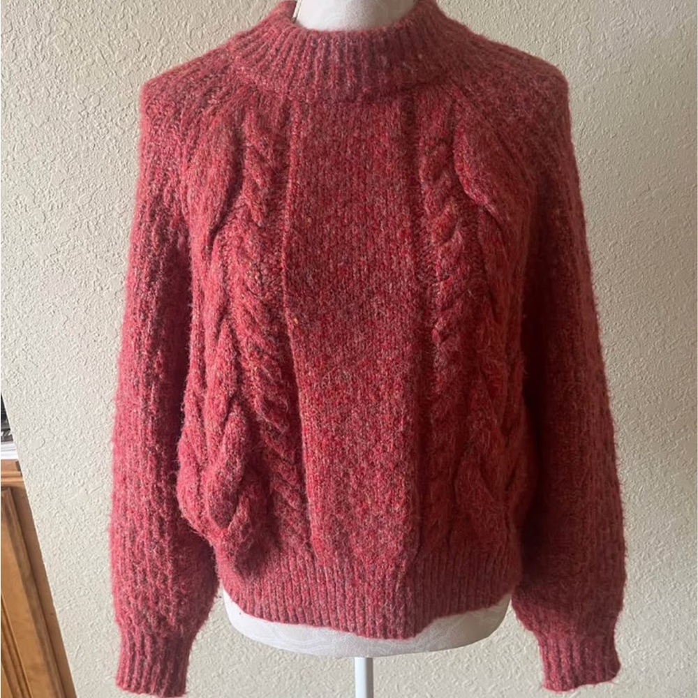 Universal Thread Red Cable Knit Turtleneck Sweater